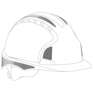 JSP Silver CR2 Reflective Kit for EVO2/3 Safety Helmets (Pack of 10)