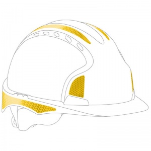JSP Yellow CR2 Reflective Kit for EVO2/3 Safety Helmets (Pack of 10)