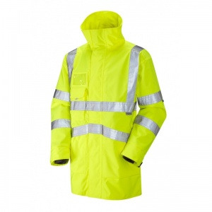 Leo Workwear A04 Clovelly Breathable Waterproof Hi-Vis Yellow Anorak