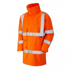 Leo Workwear A06 Torridge Breathable Waterproof Orange Hi-Vis Anorak