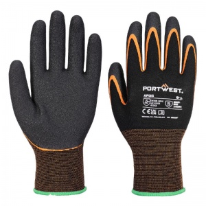 Portwest AP35 Grip 15 Black/Orange Nitrile Palm-Coated Gloves