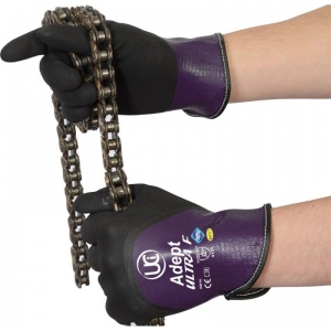 Adept Ultra NFT Knuckle Nitrile-Coated Gloves with Flared Cuff