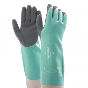 Ansell AlphaTec 58-735 Nitrile Chemical Grip Gauntlets