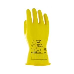 Ansell E014Y Electrician Class 0 Yellow Insulating Rubber Gloves