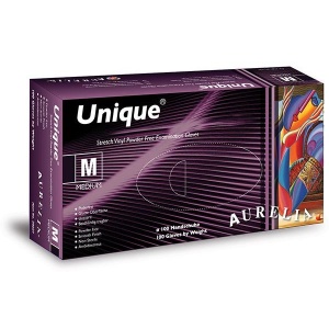 Aurelia Unique 39226-9 Vinyl Medical Grade Examination Gloves