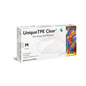 Aurelia Unique TPE 49226-9 Powder-Free Clear Disposable Gloves