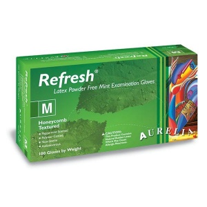 Aurelia Refresh 99225-9 Medical Grade Latex Disposable Gloves
