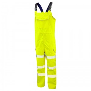 Leo Workwear BB01 Northam EcoViz Hi-Vis Yellow Bib and Brace