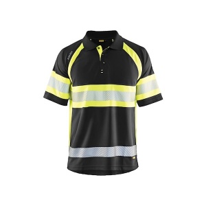 Blaklader Workwear Hi-Vis Polo Shirt (Black/Hi-Vis Yellow)
