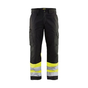 Blaklader Workwear Hi-Vis Trousers (Black/Hi-Vis Yellow)