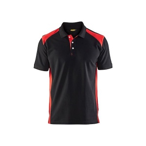 Blaklader Workwear Polo Shirt (Black/Red)