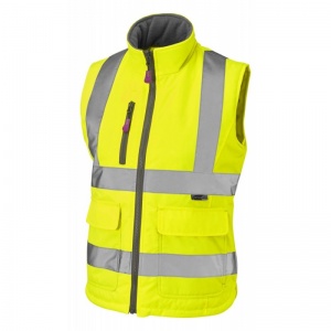 Leo Workwear BWL01 Sandymere Women's Hi-Vis Yellow Bodywarmer