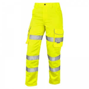 Leo Workwear CL01 Pennymoor Women's Hi-Vis Yellow Cargo Trousers