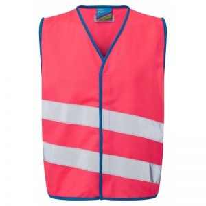 Leo Workwear CW01 Neonstars Pink Children's Hi-Vis Vest for Schools