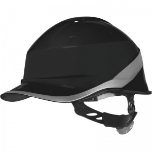 Delta Plus Diamond VI Wind Baseball-Cap-Shaped Vented Safety Helmet (Black)