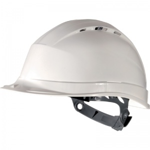 Delta Plus Quartz 1 Vented Manually Adjustable Hard Hat (White)