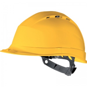 Delta Plus Quartz 1 Vented Manually Adjustable Hard Hat (Yellow)
