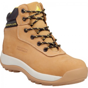 Delta Plus Saga Water-Resistant Anti-Static Heat-Resistant Beige Leather Safety Boots