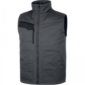 Delta Plus Stockton3 MACH2 Cotton/Polyester Multi-Pocket Grey/Orange Bodywarmer