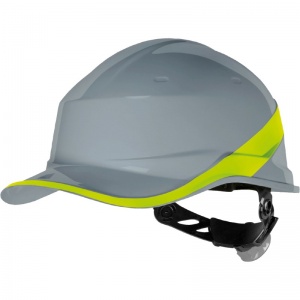 Delta Plus Diamond V Unvented Electrical-Insulated Safety Helmet Hard Hat (Grey/Yellow)