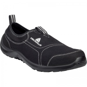 Delta Plus Miami S1P Black Canvas Slip-On Safety Shoes
