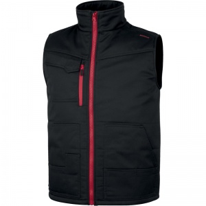 Delta Plus Stockton3 Multi-Pocket  Bodywarmer (Black/Red)