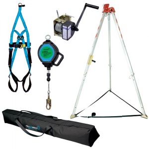 Fall@rrest Full Rescue Tripod Kit with Harness, Block and Winch