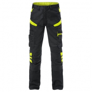 Fristads Black/Hi-Vis Yellow Work Trousers 2555 STFP