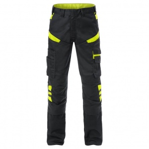 Fristads Black/Hi-Vis Yellow Work Trousers 2555 STFP (Tall)