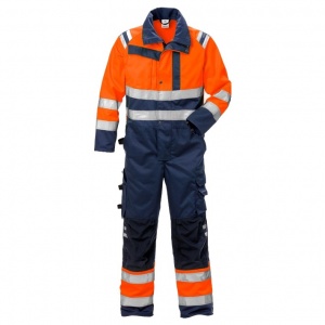 Fristads Hi-Vis Orange/Navy Work Coveralls Class 3 (8026 PLU)