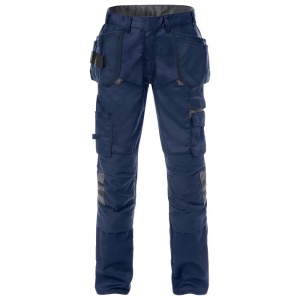 Fristads Navy/Grey 2595 STFP Craftsman Cargo Work Trousers (Tall)