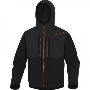 Delta Plus HORTEN2 Black and Orange Thermal Waterproof Softshell Jacket