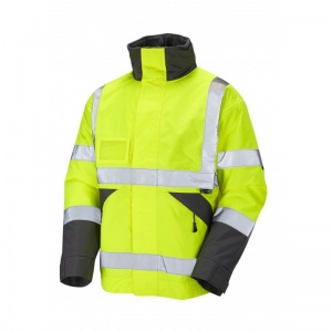 Leo Workwear J02 Bickington Superior Hi-Vis Yellow Bomber Jacket