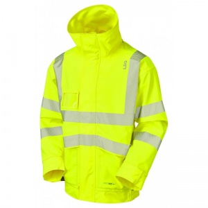 Leo Workwear J05 Dartmoor EcoViz Waterproof Hi-Vis Yellow Jacket