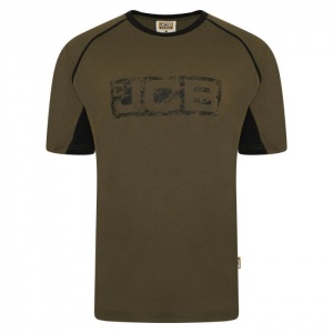 JCB Workwear Olive/Black Cotton Trade T-Shirt