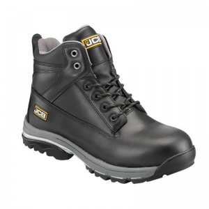 JCB Workmax Black Anti-Static Slip-Resistant Leather Safety Boots