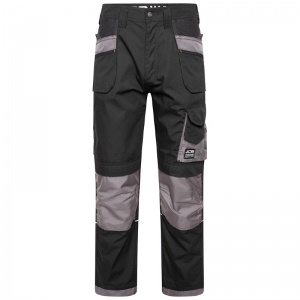 JCB Workwear Trade Plus Black/Grey Rip Stop Work Trousers