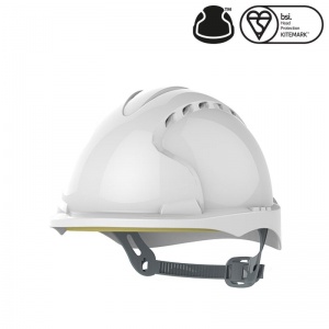 JSP EVO3 White Vented Micro Peak Industrial Hard Hat