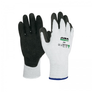 Juba 252 Latex-Coated Winter Grip Safety Gloves (Black/White)