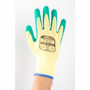 Aurelia Latex Wet Grip Handling Green Gloves 110