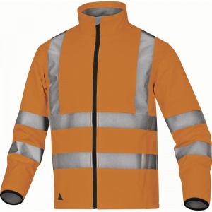 Delta Plus LEGA Hi-Vis Orange Waterproof Softshell Jacket