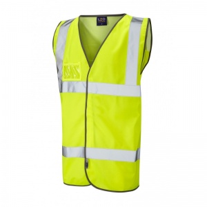 Leo Workwear W03 Velator Yellow Hi-Vis Vest with Mesh Back