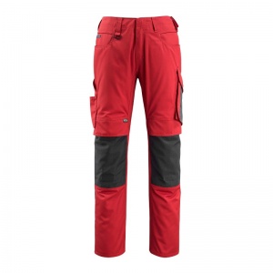 Mascot Unique Lightweight Work Trousers with Kneepad Pockets (Red)