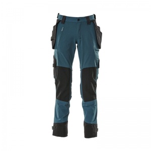 Mascot Advanced Stretch Work Trousers with Holster and Knee Pad Pockets (Blue)
