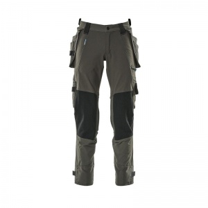 Mascot Advanced Stretch Work Trousers with Holster and Knee Pad Pockets (Dark Grey)