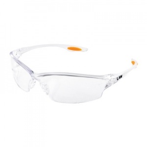 MCR Law 2 Clear Lens Scratch-Resistant and Anti-Fog Safety Glasses