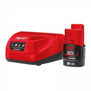 Milwaukee M12 NRG 2.0 AH Lithium Battery with Charging Station