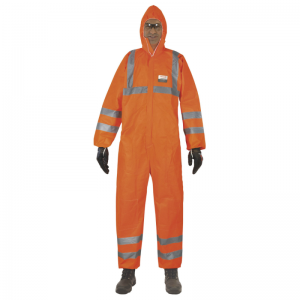 Honeywell 4509807 Ne-Hon 5+ High Visibility Orange Overalls with Hood