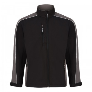 Orn Workwear Avocet Two-Tone Softshell Rain Jacket (Black/Graphite)