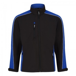 Orn Workwear Avocet Two-Tone Softshell Rain Jacket (Black/Royal Blue)